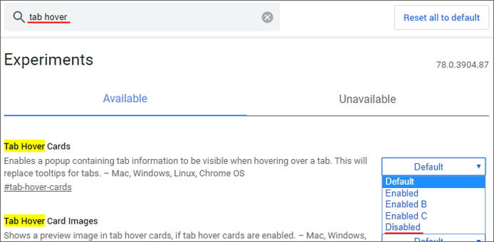 Windows10のgoogle Chromeでタブのポップアップを消す方法 Tab Hover Card Win10ラボ